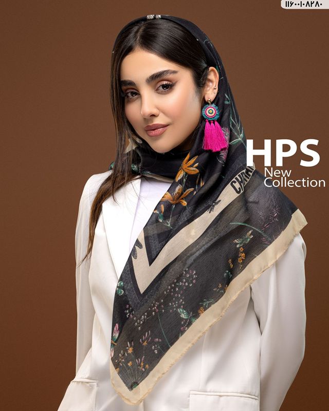 تصویر  روسری سی ای اسکارف دوردوخت 100