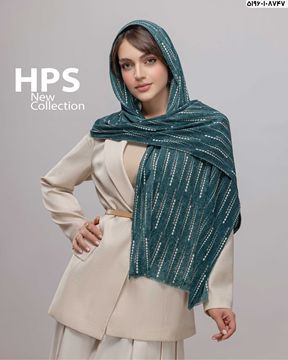 تصویر شال سی ای اسکارف پلیسه دوخت و ریشه