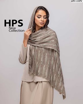 تصویر شال سی ای اسکارف پلیسه دوخت و ریشه