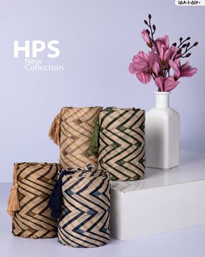 تصویر شال چاپی پلیسه دور دوخت