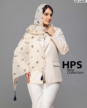 تصویر شال چاپی پلیسه دور دوخت