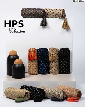 تصویر شال چاپی پلیسه دور دوخت