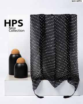 تصویر شال چاپی پلیسه دور دوخت