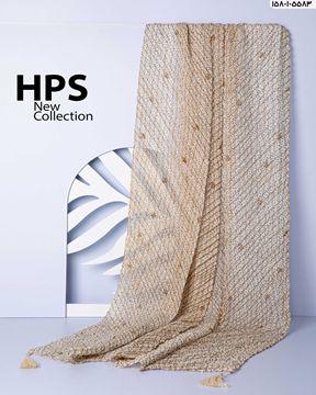 تصویر شال چاپی پلیسه دور دوخت