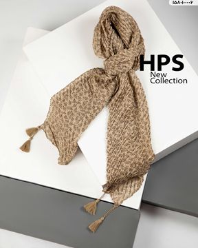 تصویر شال چاپی پلیسه دور دوخت