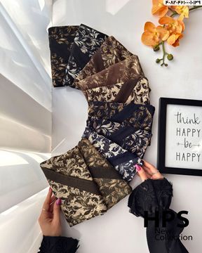 تصویر روسری نخی‌ژاکارد دوردوخت100