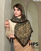 تصویر  روسری نخی‌ژاکارد دوردوخت 100