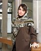 تصویر  روسری نخی‌ژاکارد دوردوخت 100