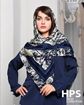 تصویر  روسری نخی‌ژاکارد دوردوخت 100