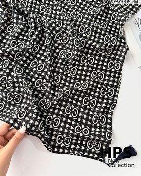 تصویر روسری سی‌آی‌اسکارف دوردوخت منگوله‌دار