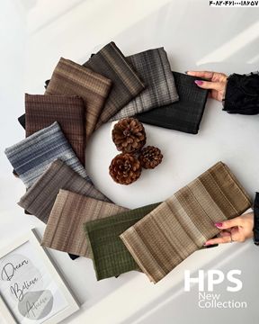 تصویر روسری نخی‌ژاکارد دوردوخت 100