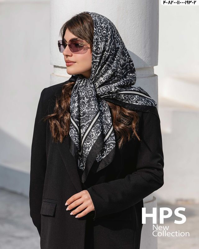 تصویر  روسری کجراه دوردوخت 100