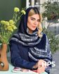 تصویر  روسری نخی‌ژاکارد دوردوخت 100