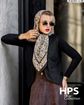 تصویر  روسری نخی‌ژاکارد دوردوخت 100
