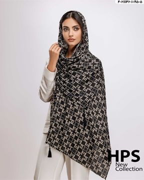 تصویر شال برشکا دوردوخت منگوله دار