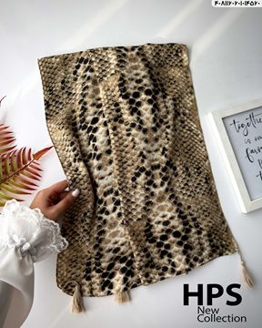 تصویر شال سی‌آی اسکارف دوردوخت منگوله‌دار