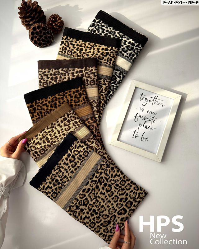 تصویر  روسری نخی‌ژاکارد دوردوخت 100