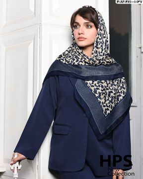 تصویر روسری نخی‌ژاکارد دوردوخت 100