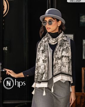 تصویر شال سی‌آی اسکارف پلیسه دوردوخت منگوله‌دار