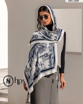 تصویر شال سی‌آی اسکارف پلیسه دوردوخت منگوله‌دار