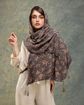 تصویر  شال موندیال پلیسه دوردوخت منگوله‌دار