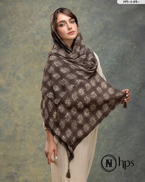 تصویر شال موندیال پلیسه دوردوخت منگوله‌دار