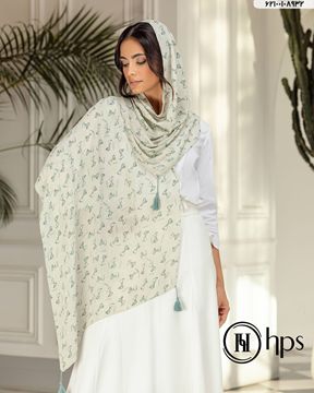 تصویر شال موندیال پلیسه دوردوخت منگوله‌دار