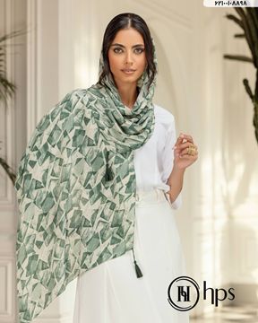 تصویر شال موندیال پلیسه دوردوخت منگوله دار