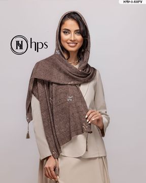 تصویر شال سی ای اسکارف پلیسه دوردوخت منگوله دار