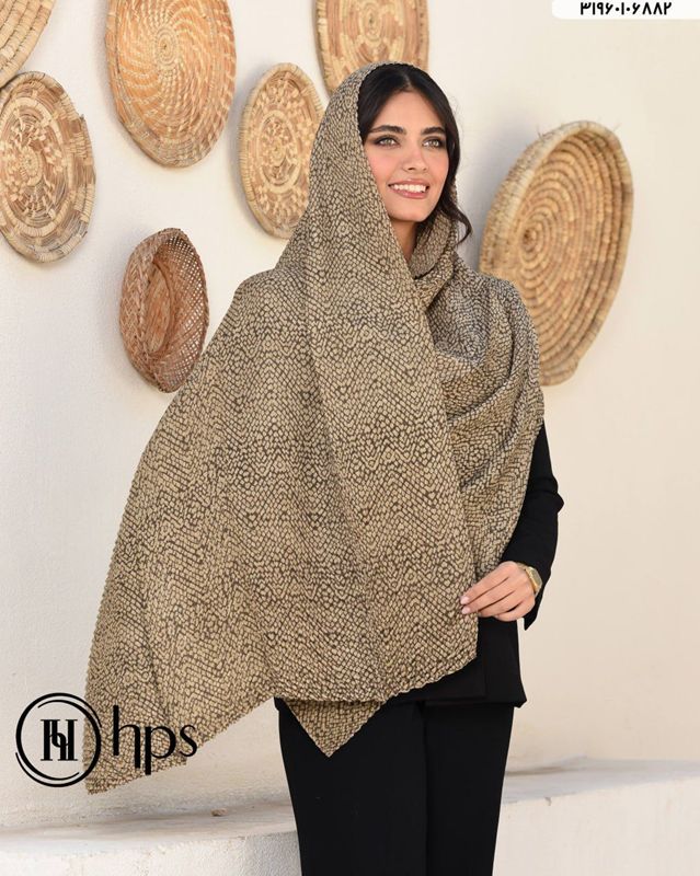 تصویر  شال سی ای اسکارف پلیسه چهار طرف ریشه