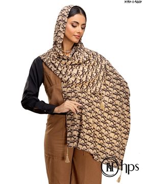 تصویر شال سی ای اسکارف پلیسه دوردوخت منگوله دار