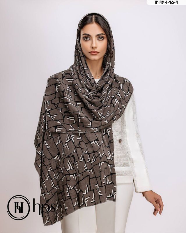 تصویر  شال سی ای اسکارف پلیسه دور دوخت لمه