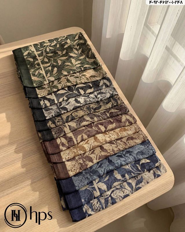 تصویر  روسری نخی ژاکارد دوردوخت 120