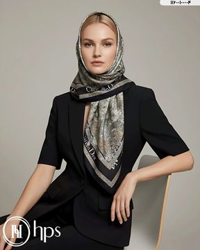 تصویر روسری سی ای اسکارف دوردوخت 100