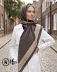 تصویر  روسری نخی ژاکارد دور دوخت 100
