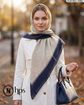 تصویر  روسری نخی ژاکارد دور دوخت 100