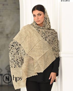 تصویر شال حریر کجراه پلیسه دوردوخت