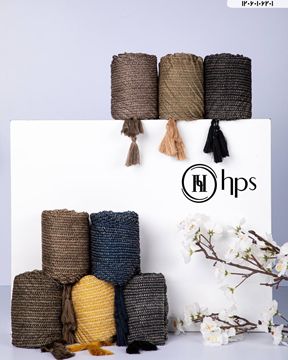 تصویر شال حریر کجراه پلیسه دوردوخت