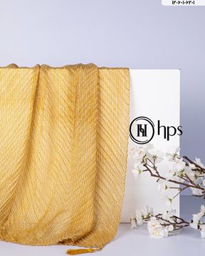 تصویر شال حریر کجراه پلیسه دوردوخت