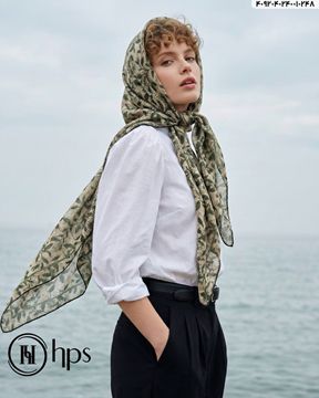 تصویر روسری گارزا ژاکارد دست دوز 140