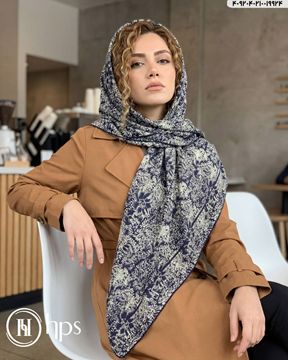 تصویر روسری گارزا ژاکارد دست دوز 110