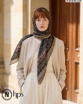 تصویر روسری گارزا ژاکارد دست دوز 140
