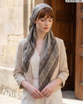 تصویر روسری گارزا ژاکارد دست دوز 140