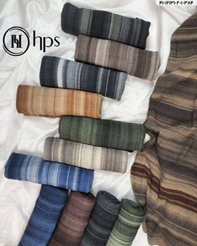 تصویر شال نخی کرپ پلیسه دوردوخت