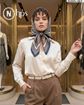 تصویر  روسری نخی کرپ دوردوخت 100