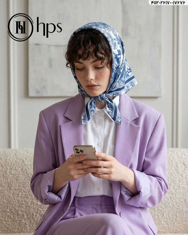 تصویر  مینی اسکارف تیویل دوردوخت 70