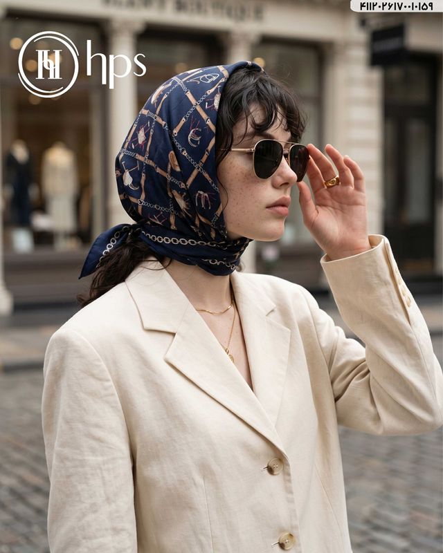 تصویر  روسری تیویل دوردوخت 70