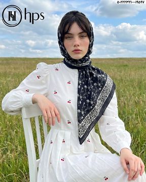 تصویر روسری درختی دوردوخت 100