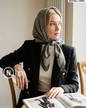 تصویر روسری درختی دوردوخت 100