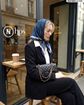 تصویر  روسری درختی دوردوخت 100